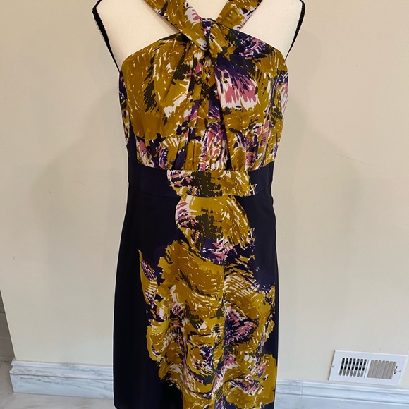 NWT Purple/Gold/Pink Halter Dress. Originally 98. Size 10 - Picture 5 of 7